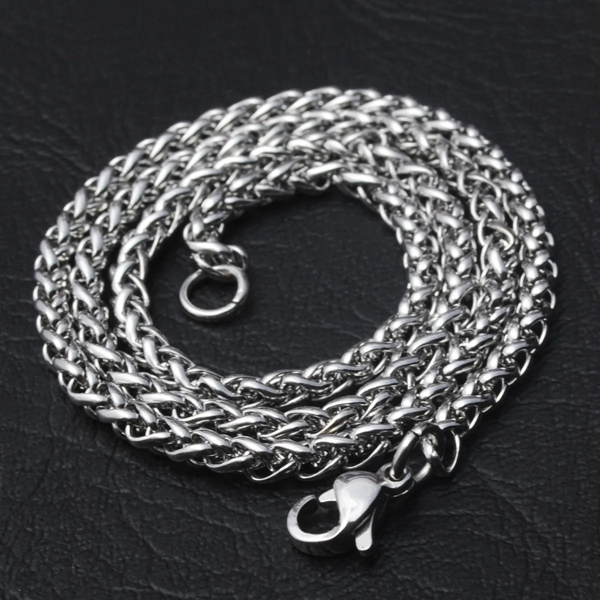 HNSP 3MM-8MM STAINLESS STEEL TWIST CHAIN NECKLACE FOR MEN WOMEN Punk Neck Jewelry Accessories Male Thick LONG CHAINS