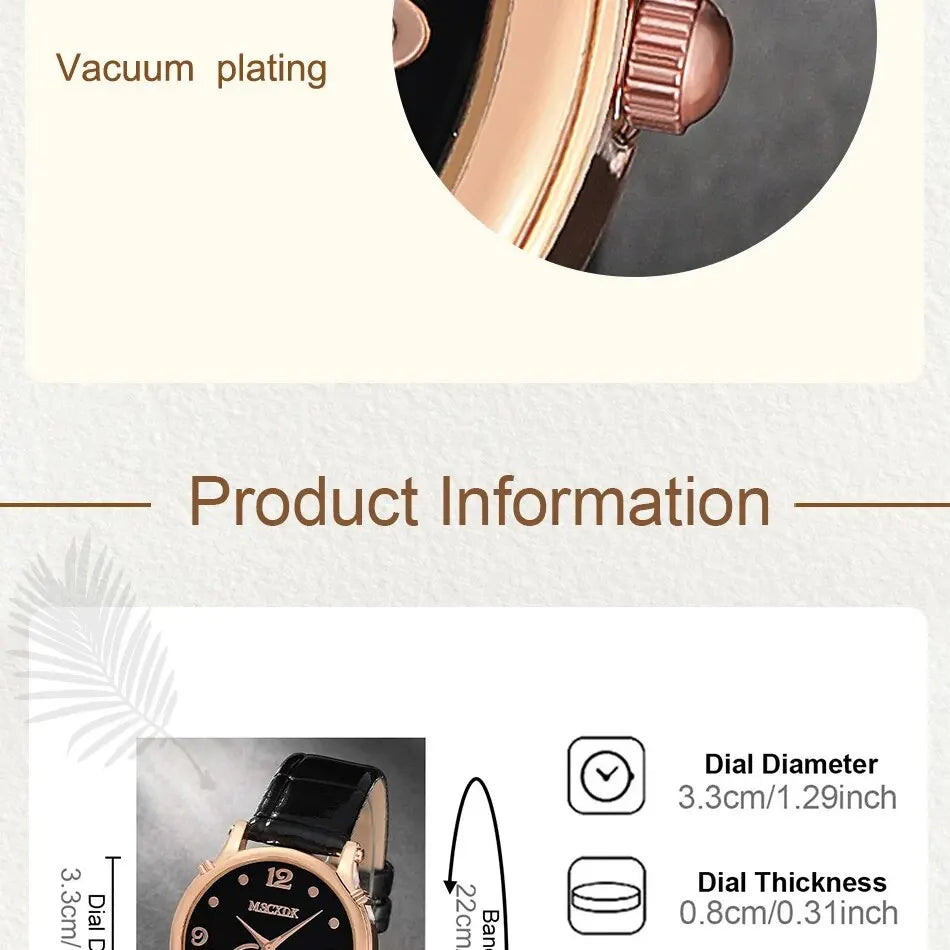 Women Fashion Leather Belt Watches & Butterfly Wallet Glasses Sunglasses Set Ladies Quartz Wristwatches Dress Clock Montre Femme