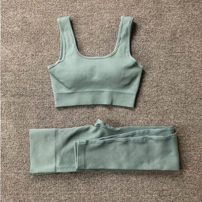 Seamless Yoga Set Gym Workout Clothes