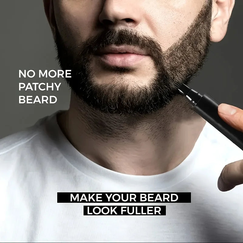 Hot Sale Beard Filling Pen Kit Beard Enhancer Brush Beard Coloring Shaping Tools Waterproof Black Brown Hair Pencil Man Cosmetic