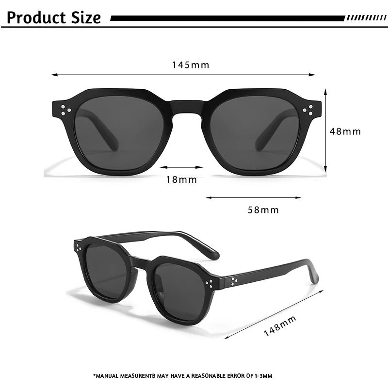 Caterside Retro Polarized Sunglasses TR90 Frame Men Polygon Women Sun Glasses Outdoor High Quality Travel Ultralight  Eyewear