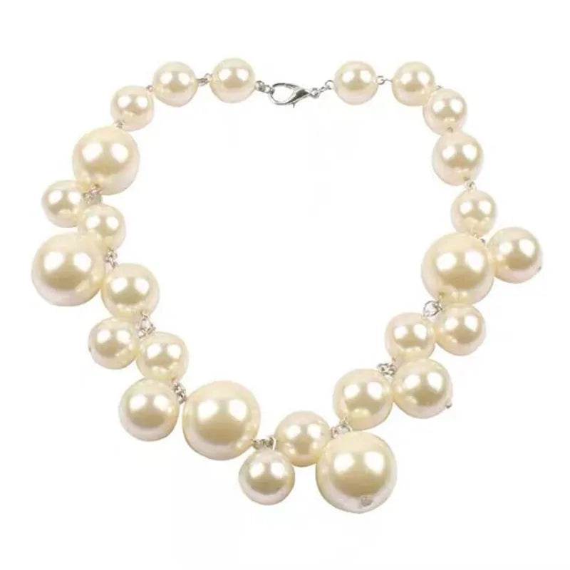 YANGLIUJIA Pearl Necklace European And American Style Personality Fashion Necklace Girl Travel Wedding Accessories