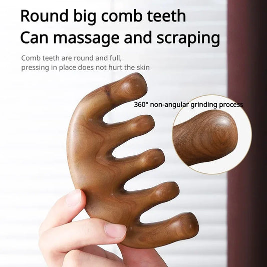 Sandalwood Five-tooth Body Massage Comb