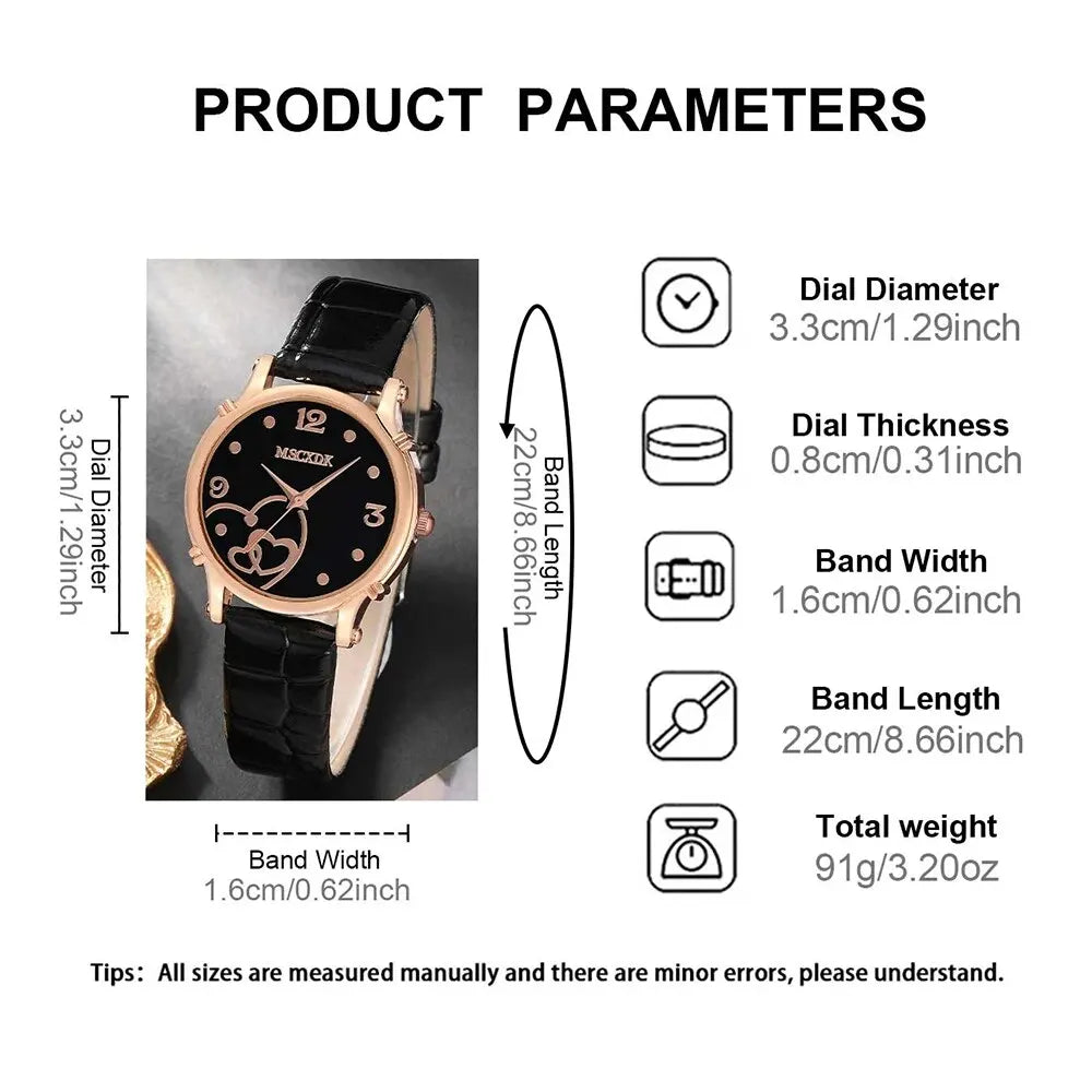 Women Fashion Leather Belt Watches & Butterfly Wallet Glasses Sunglasses Set Ladies Quartz Wristwatches Dress Clock Montre Femme