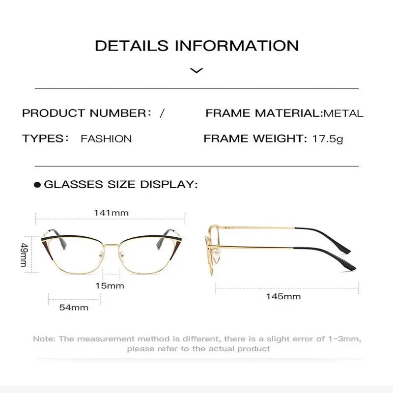 Fashion Cat-eye Frames Women's Fashion Multi-color Splicing Metal Frames European And American Color-changing Anti-blue Glasses