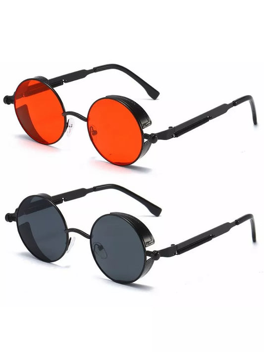 Metal  Sunglasses Men Women Fashion Round Glasses Brand Designer Vintage Sun Glasses High Quality Oculos de sol 2021