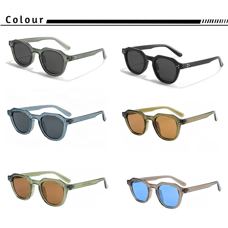 Caterside Retro Polarized Sunglasses TR90 Frame Men Polygon Women Sun Glasses Outdoor High Quality Travel Ultralight  Eyewear