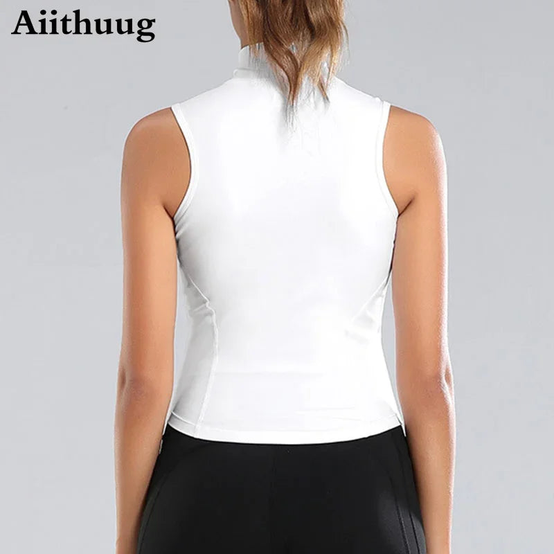 Aiithuug Athletic Zip Up Sweat Vest Jacket