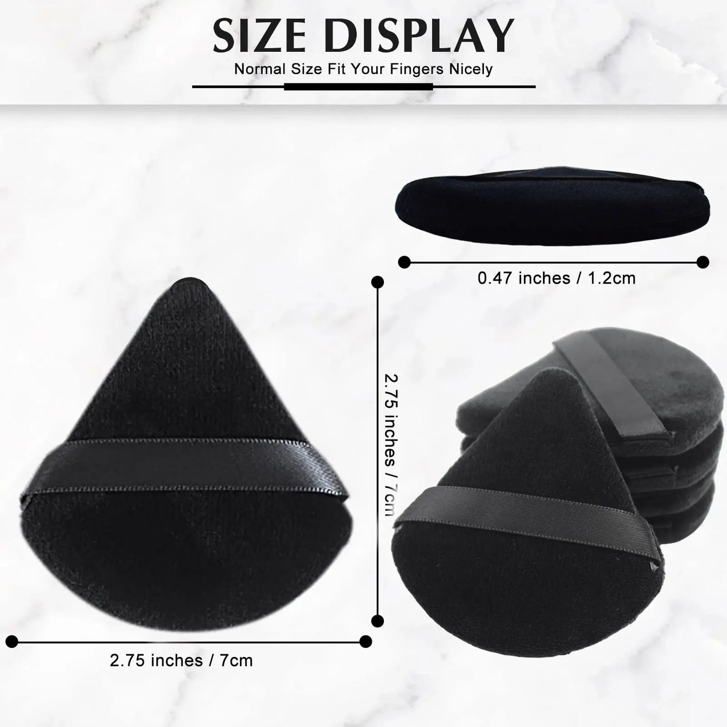 10/20Pcs Triangle Velvet Powder Puff Pizza Flours Mini Face Makeup sponge Cosmetics Washable Lightweight Makeup Tool