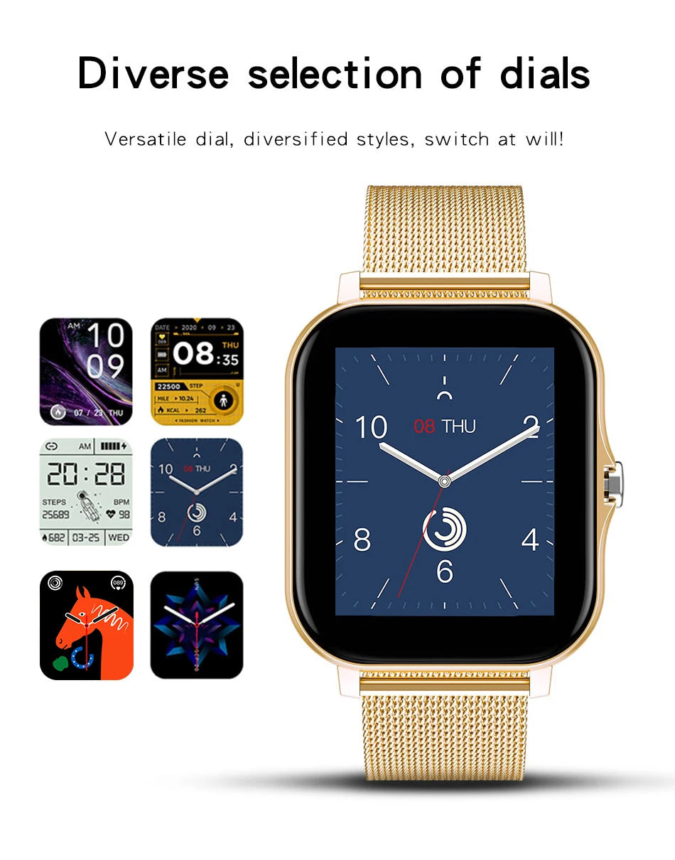 NEW SmartWatch Android Phone 1.44" Color Screen Full Touch Custom Dial Smart Watch Women Bluetooth Call Smart Watch Men