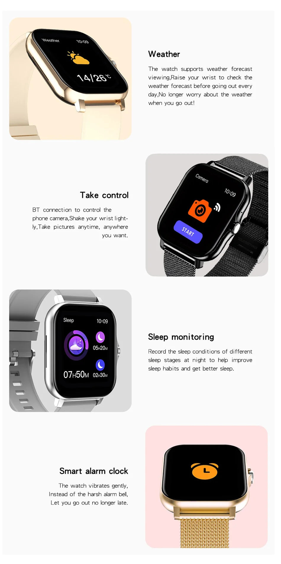 NEW SmartWatch Android Phone 1.44" Color Screen Full Touch Custom Dial Smart Watch Women Bluetooth Call Smart Watch Men